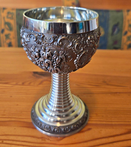 Zinn becher pokal kelchförmig - zinn,