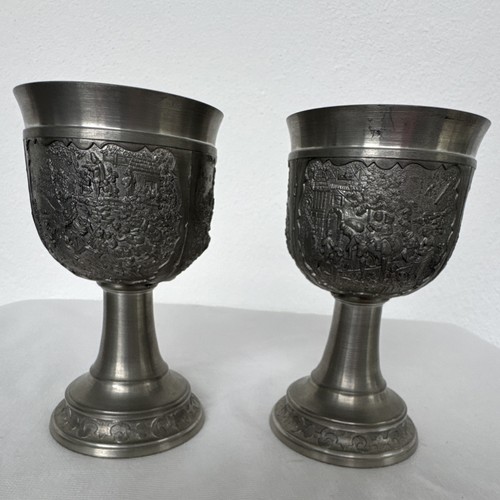 Zinnbecher pokale 2er set - zinnbecher/pokale,