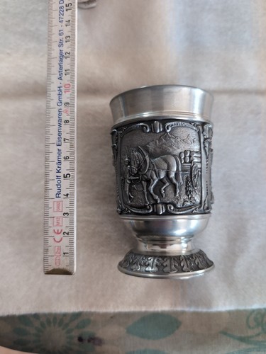 Zinnpokal mit alpen - zinnpokal, &