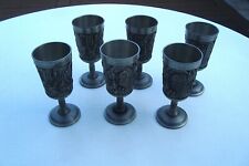 Wertige 6x Zinnbecher Becher