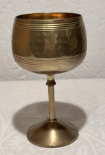 Messing Pokal Weinkelch antik