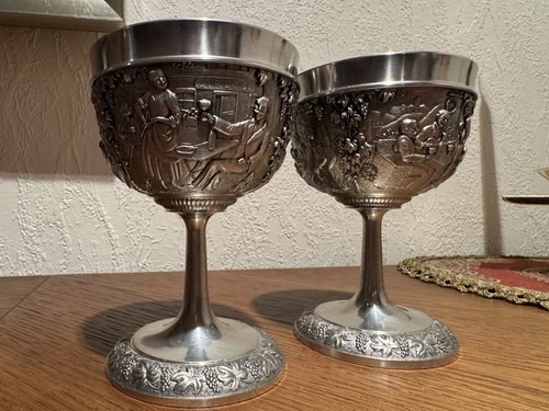 Zinn pokal becher - 2x, pokal/becher