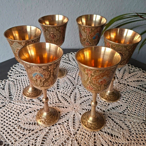 6er set messingbecher kelche - set, messingbecher/kelche