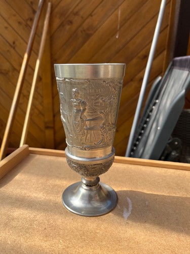 Vintage zinnkelch pokal mit - zinnkelch,