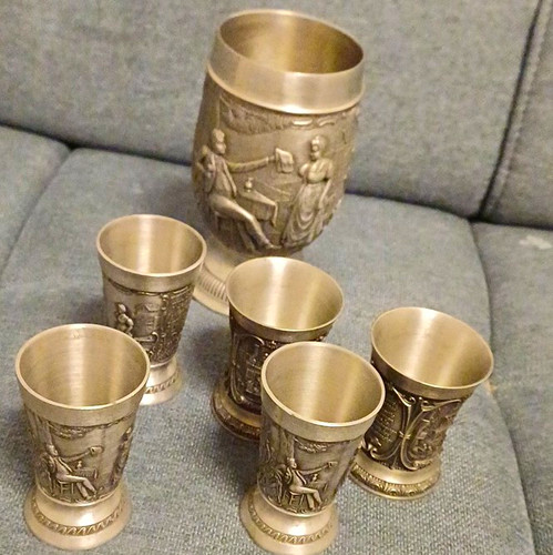 Zinnbecher pokale set - zinnbecher/pokale,