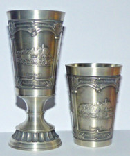 Rarität,Zinn-Pokal + Becher 