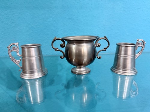 3er set zinnpokal und - 3er,